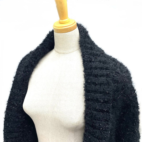 DOLCE&GABBANA cardigan FXA59T Angola black outer Dolman sleeve Women 38 Used Authentic