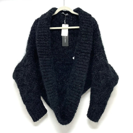 DOLCE&GABBANA cardigan FXA59T Angola black outer Dolman sleeve Women 38 Used Authentic