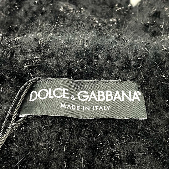 DOLCE&GABBANA cardigan FXA59T Angola black outer Dolman sleeve Women 38 Used Authentic