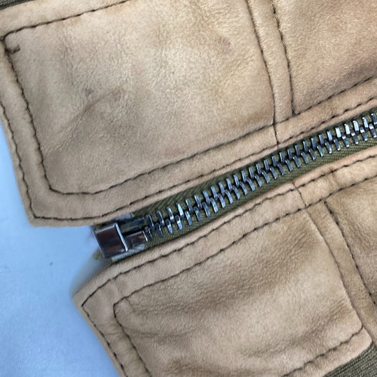 DOLCE&GABBANA Jacket Mouton, Leather, Other Fibers Brown Hoodie Outerwear Blouson Zip up Women 40 Used Authentic