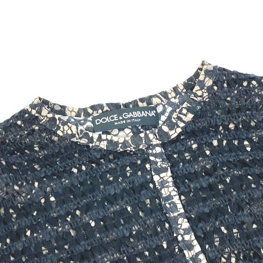 DOLCE&GABBANA cardigan Rayon black apparel tops outerwear race 40