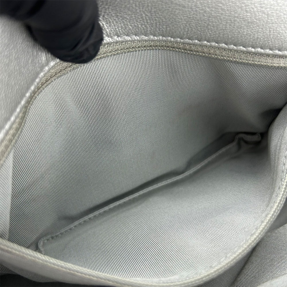 CHANEL Shoulder Bag AS1160 leather gray COCO Mark chanel 19 Women Used Authentic
