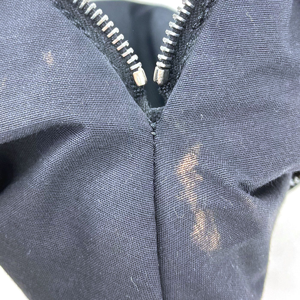 HERMES Pouch canvas black Bored pouch unisex(Unisex) Used Authentic