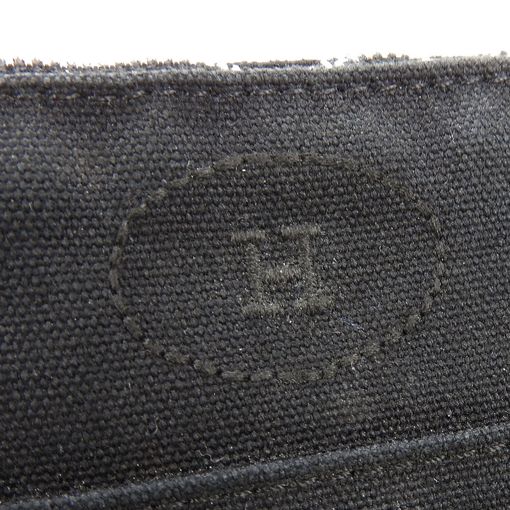 HERMES Pouch canvas black Bored pouch unisex(Unisex) Used Authentic