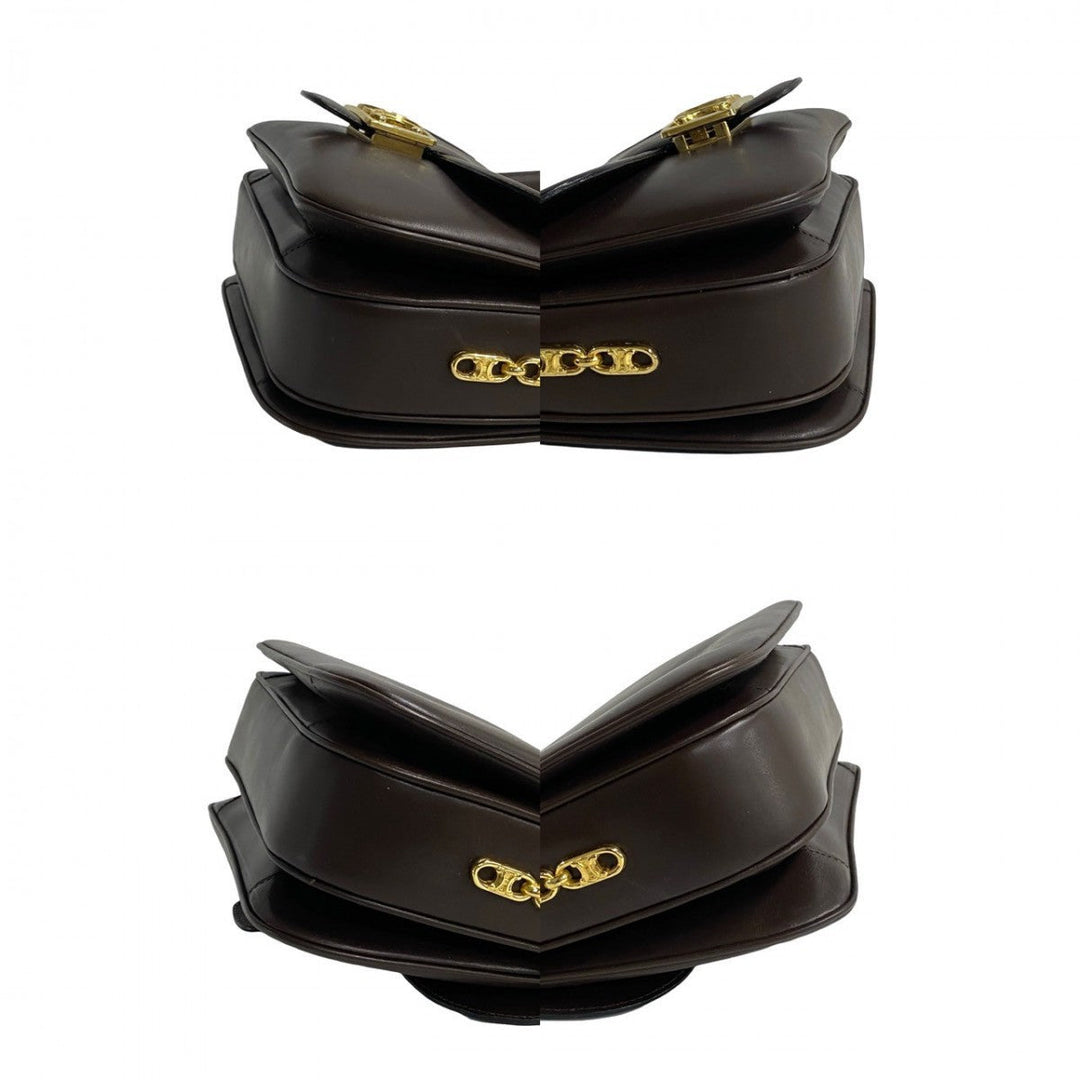 CELINE Shoulder Bag leather Brown
