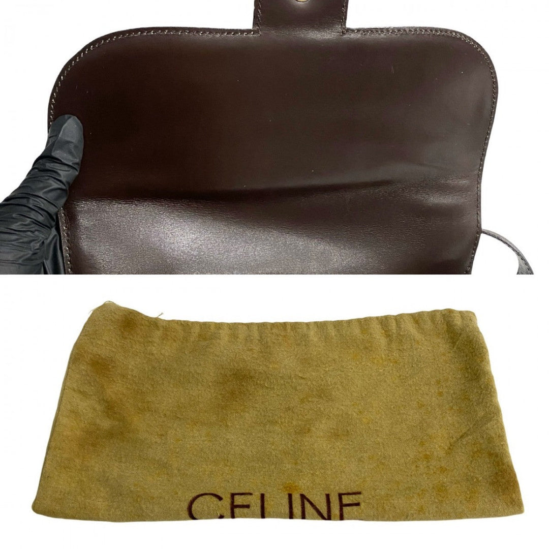 CELINE Shoulder Bag leather Brown