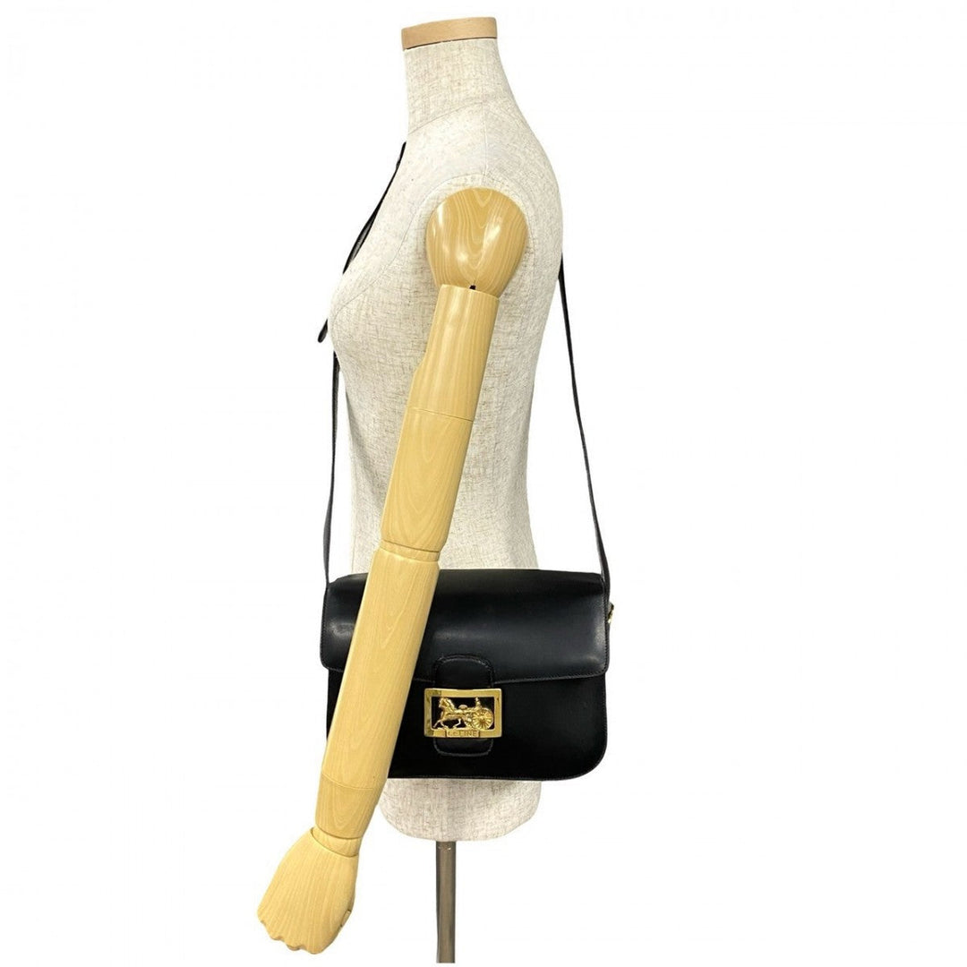 CELINE Shoulder Bag leather black