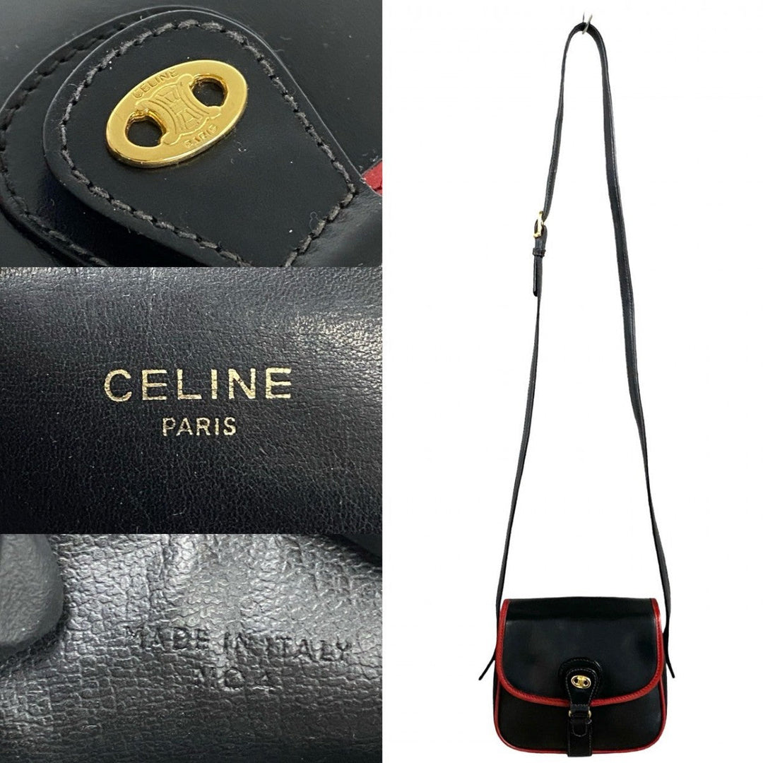 CELINE Shoulder Bag leather black