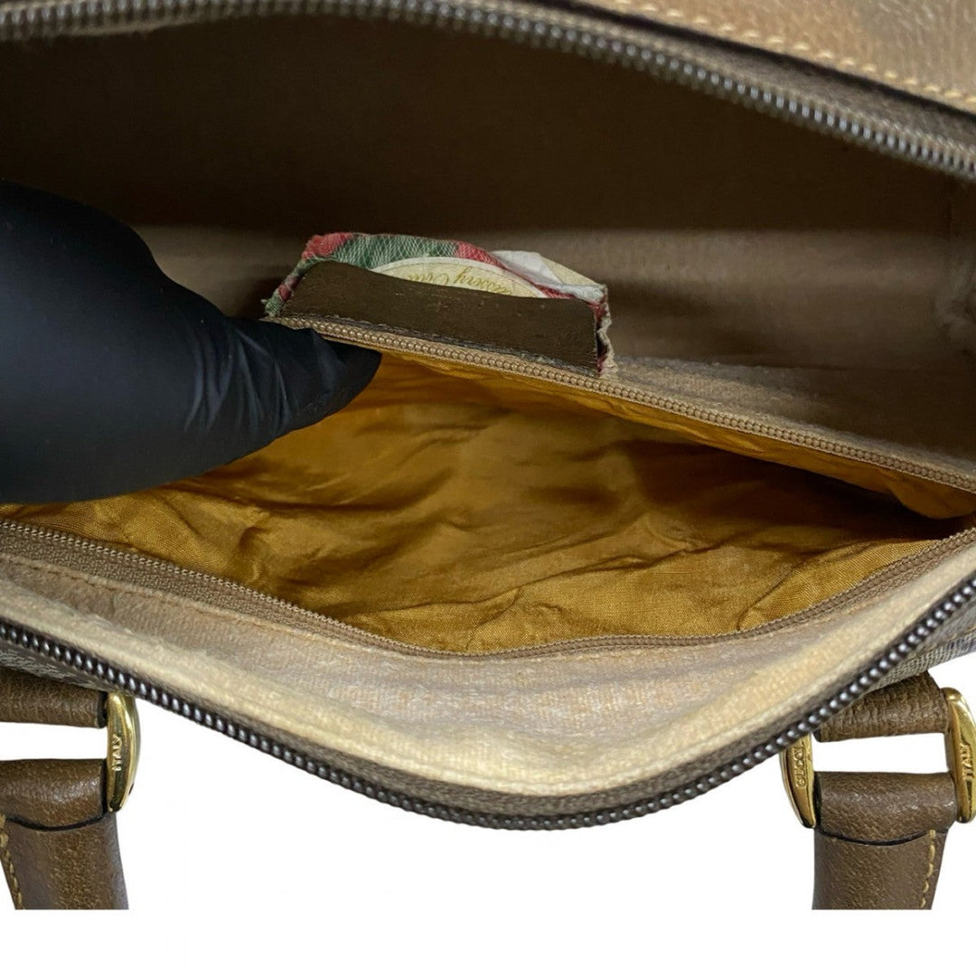GUCCI Handbag leather Brown Sherry line