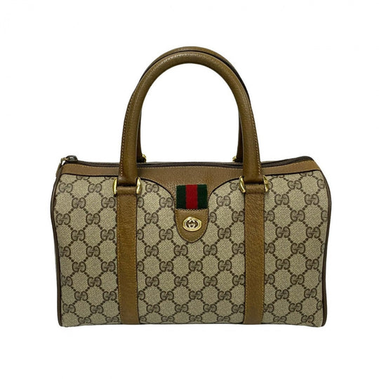 GUCCI Handbag leather Brown Sherry line