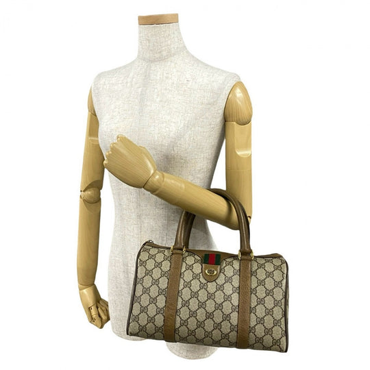 GUCCI Handbag leather Brown Sherry line