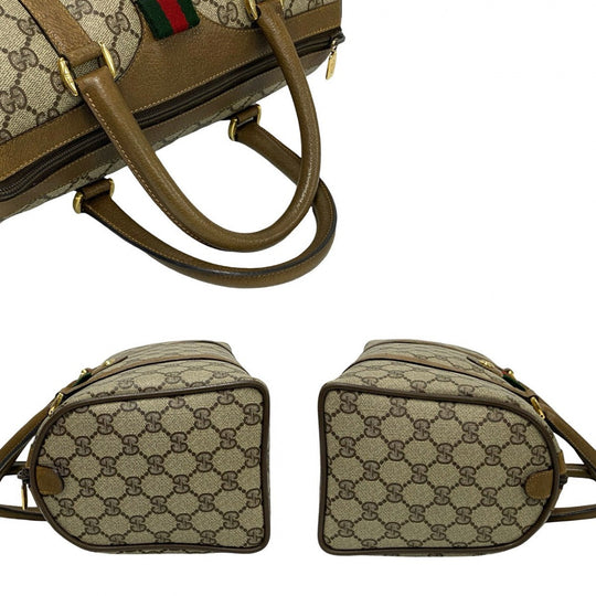 GUCCI Handbag leather Brown Sherry line