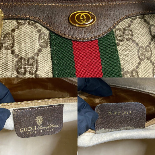 GUCCI Handbag leather Brown Sherry line