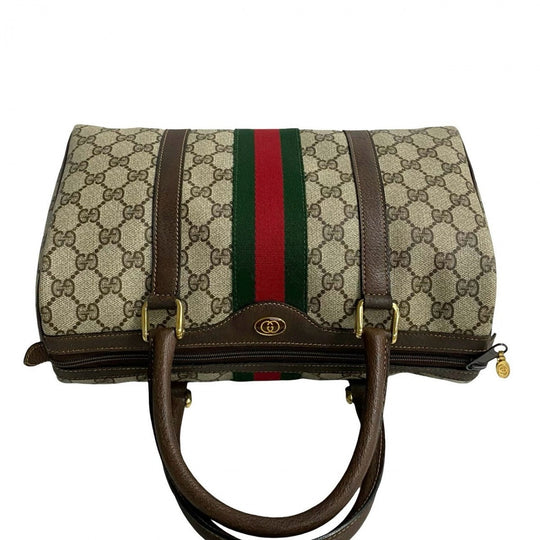 GUCCI Handbag leather Brown Sherry line