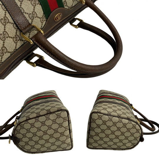 GUCCI Handbag leather Brown Sherry line
