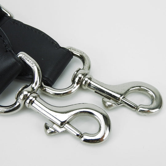 COACH Business bag F70549 Nylon, Leather black Signature mens Used Authentic