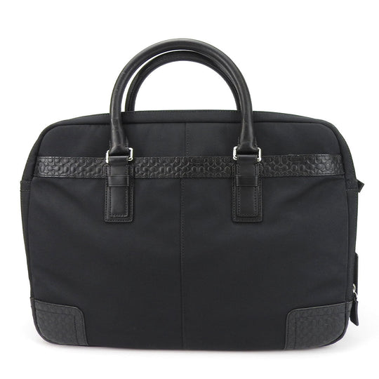 COACH Business bag F70549 Nylon, Leather black Signature mens Used Authentic
