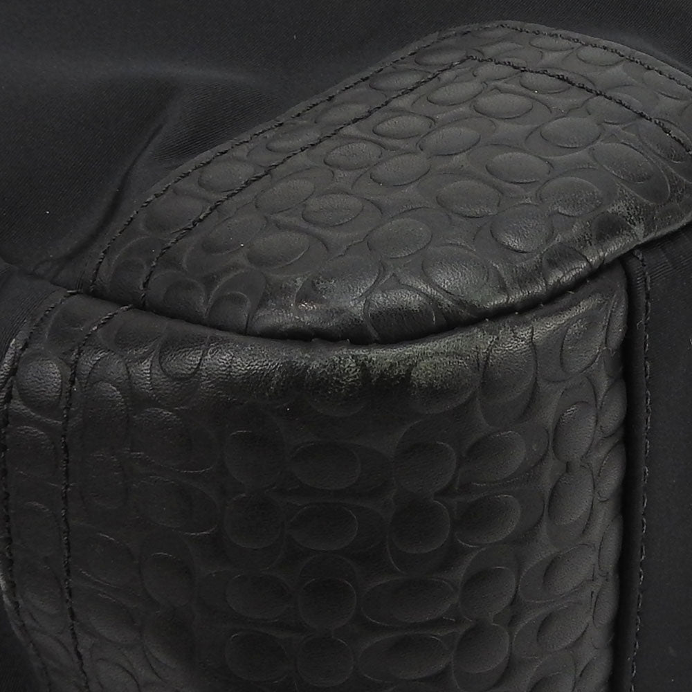 COACH Business bag F70549 Nylon, Leather black Signature mens Used Authentic