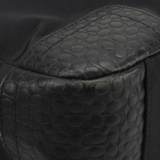 COACH Business bag F70549 Nylon, Leather black Signature mens Used Authentic