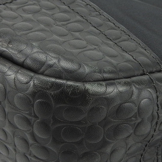 COACH Business bag F70549 Nylon, Leather black Signature mens Used Authentic