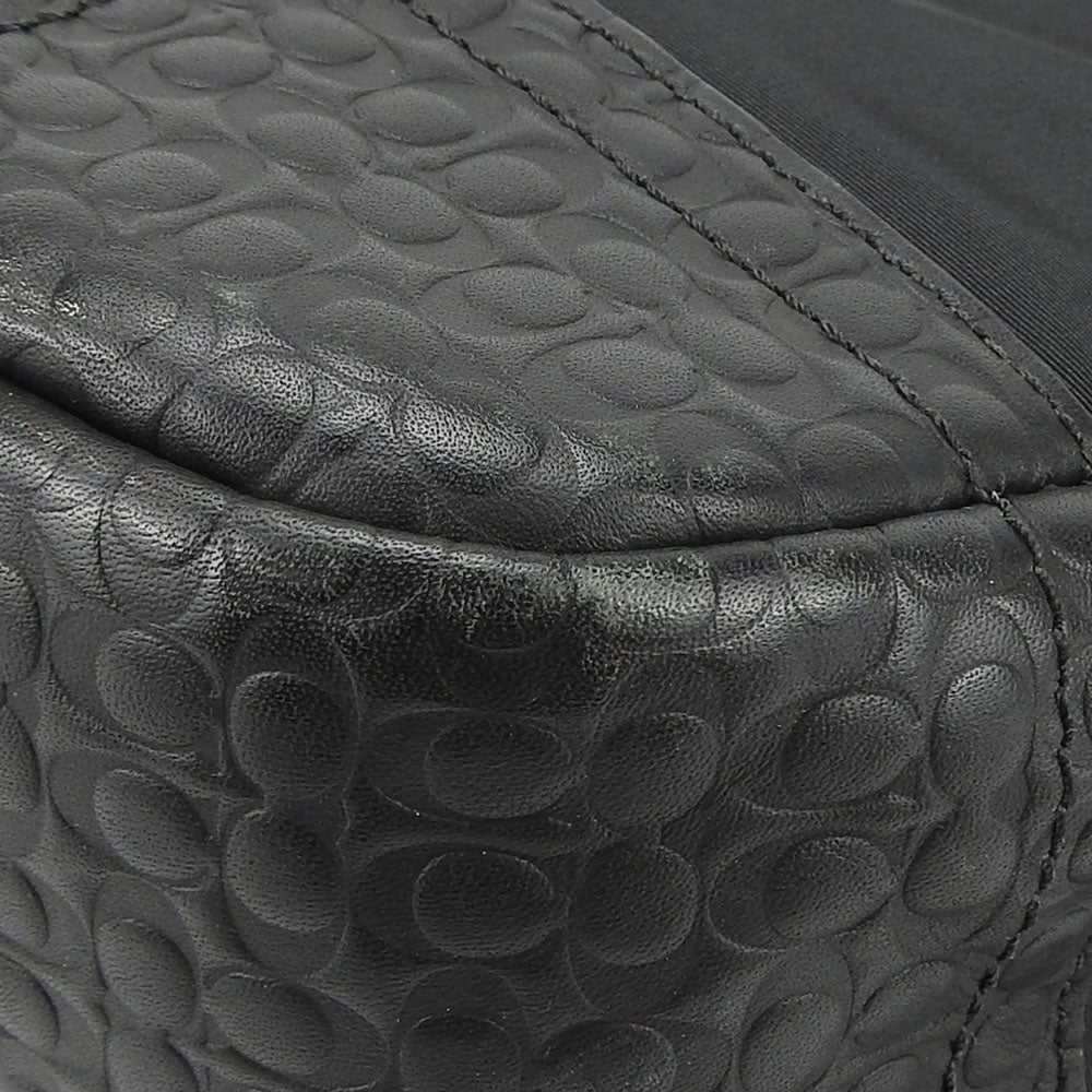 COACH Business bag F70549 Nylon, Leather black Signature mens Used Authentic