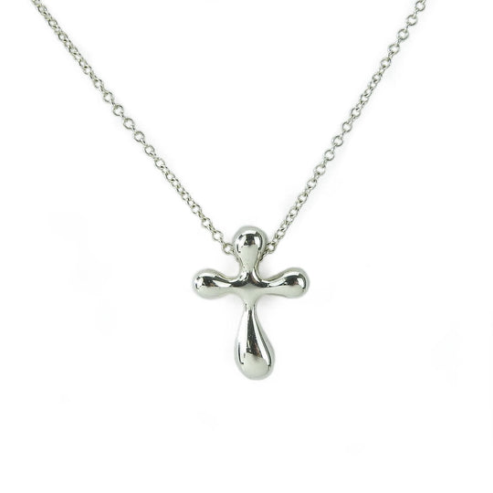 TIFFANY&Co. Necklace Silver925 Silver cross Women Used Authentic