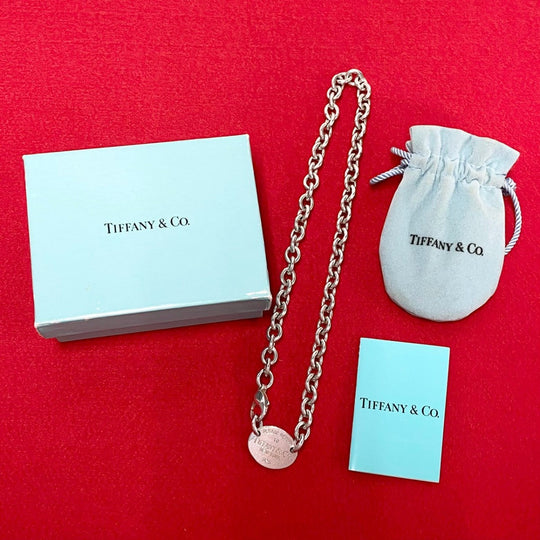 TIFFANY&Co. Necklace Silver925 Silver Return to Oval Necklace