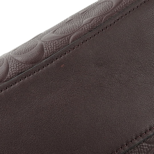 COACH Handbag F25952 leather purple Signature Women Used Authentic