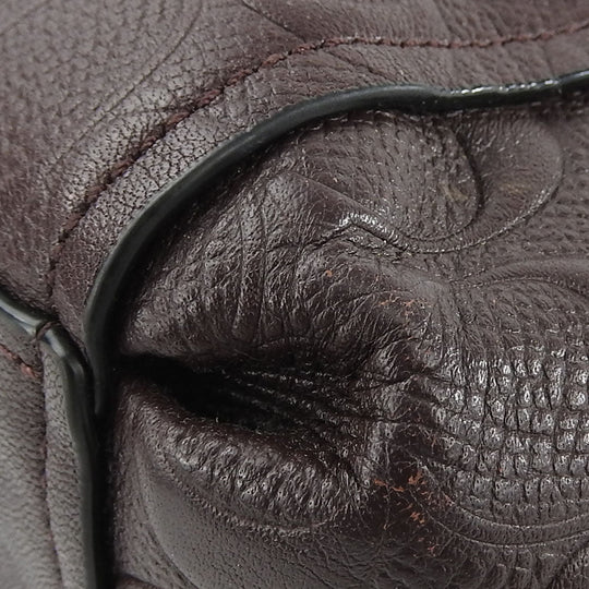 COACH Handbag F25952 leather purple Signature Women Used Authentic