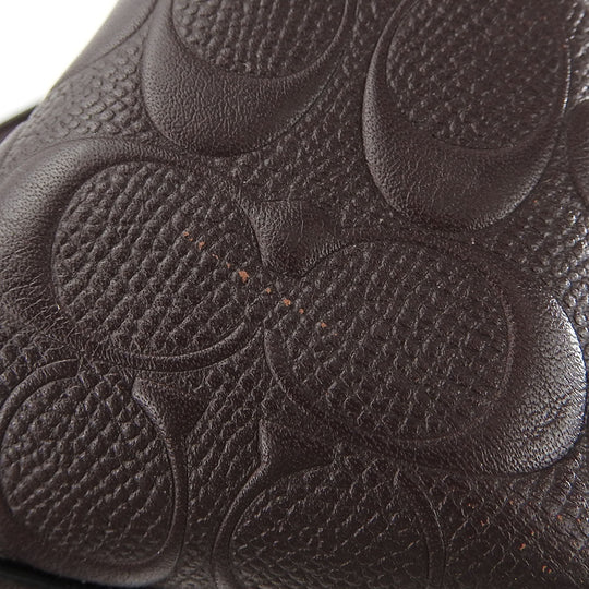 COACH Handbag F25952 leather purple Signature Women Used Authentic