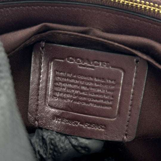 COACH Handbag F25952 leather purple Signature Women Used Authentic