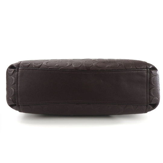 COACH Handbag F25952 leather purple Signature Women Used Authentic