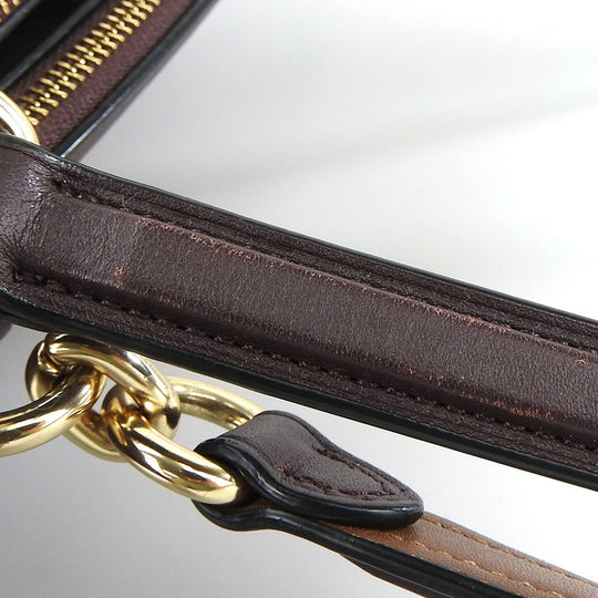 COACH Handbag F25952 leather purple Signature Women Used Authentic