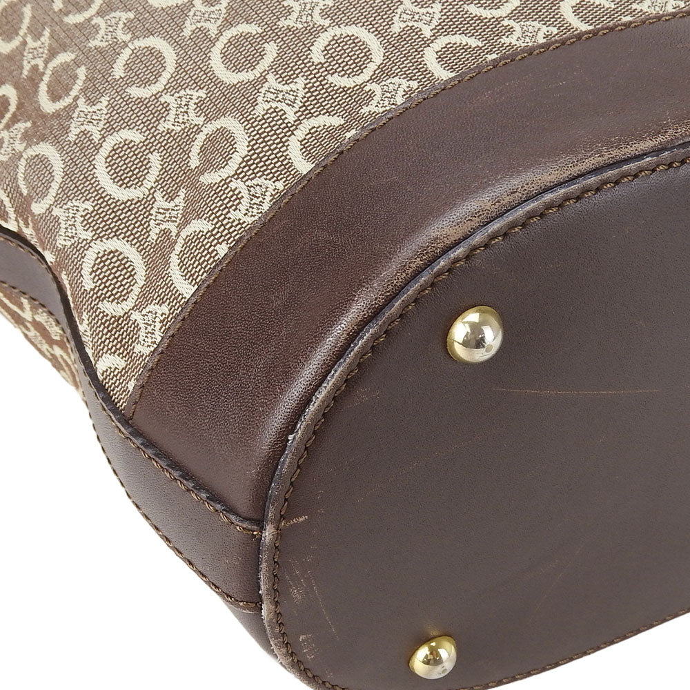 CELINE Tote Bag Canvas, Leather beige Sulky Women Used Authentic