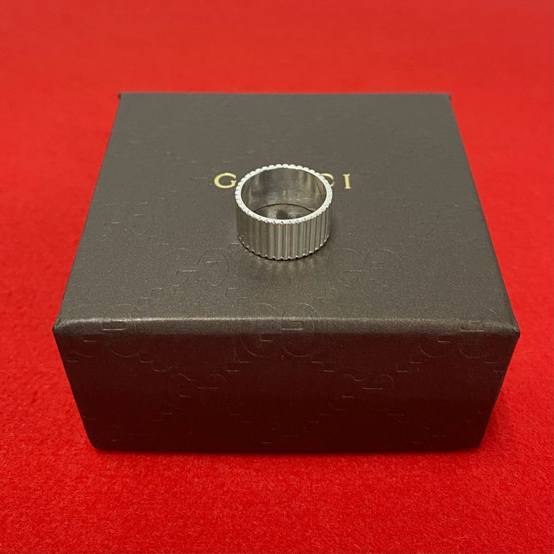 GUCCI Ring Silver925 Silver Coin Edge Ring
