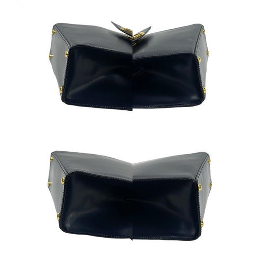 CELINE Shoulder Bag leather Navy