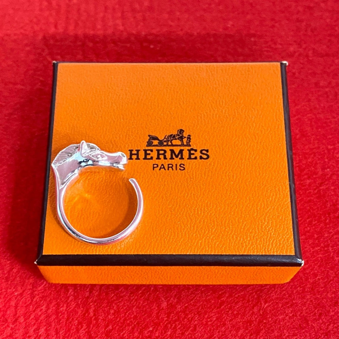 HERMES Ring Silver925 Silver Cheval Horseshoe Ring