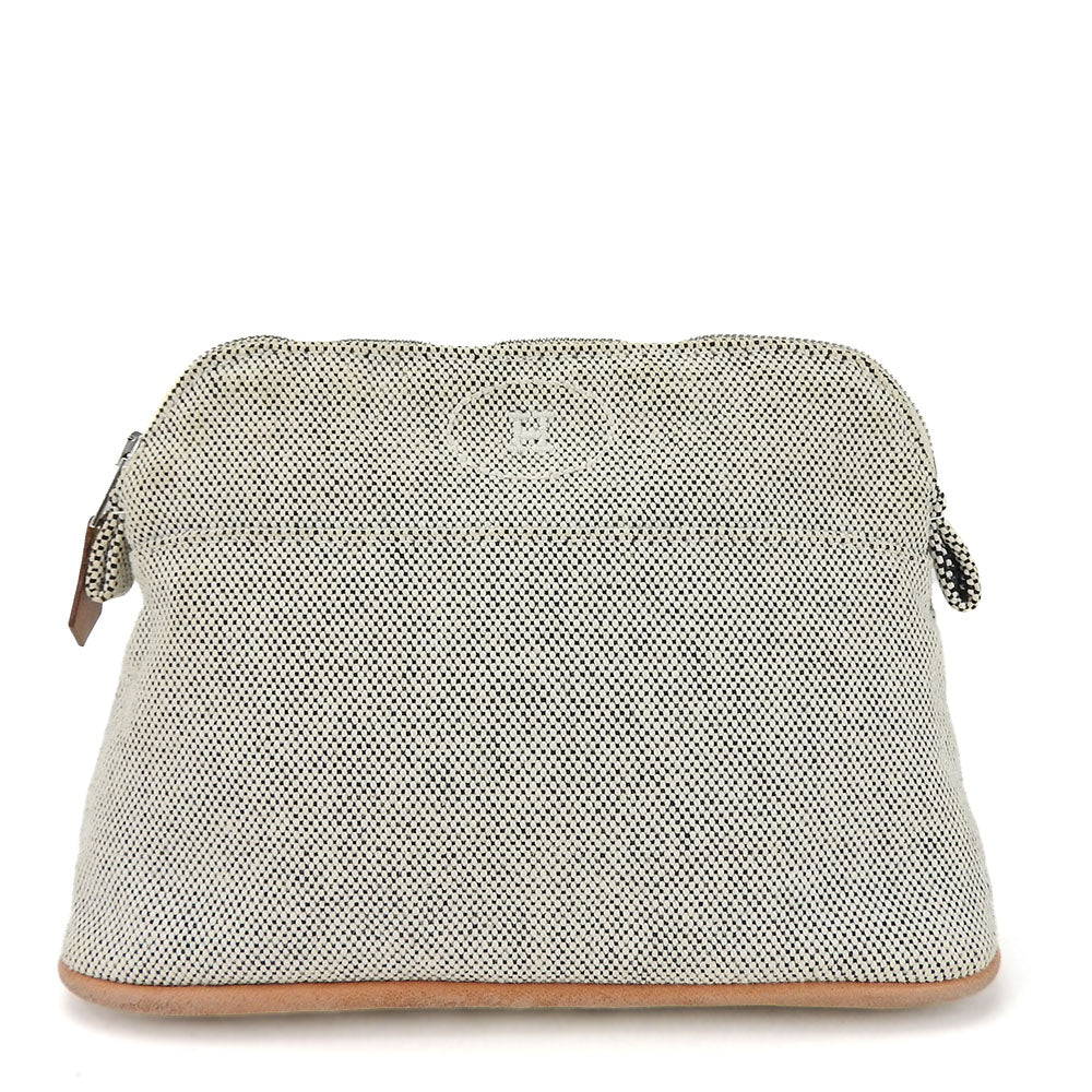 HERMES Pouch canvas gray Bored Pouch Mini