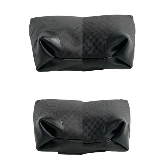 GUCCI Tote Bag leather black Sherry line