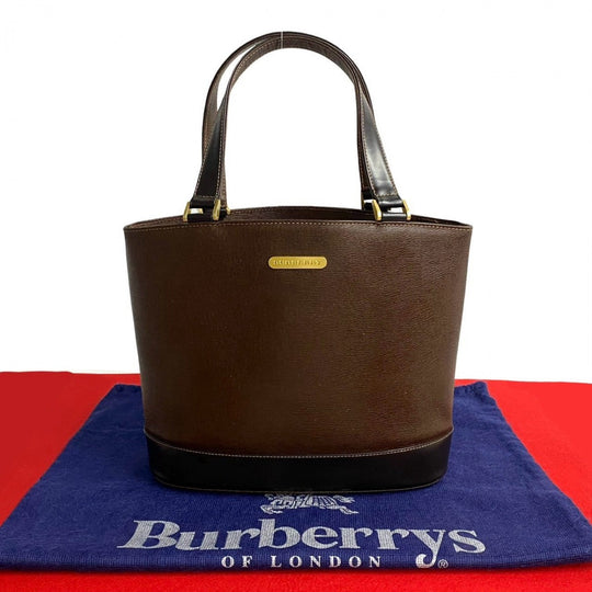 BURBERRY Handbag leather Brown