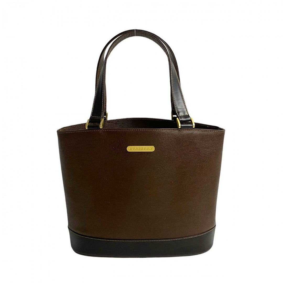 BURBERRY Handbag leather Brown