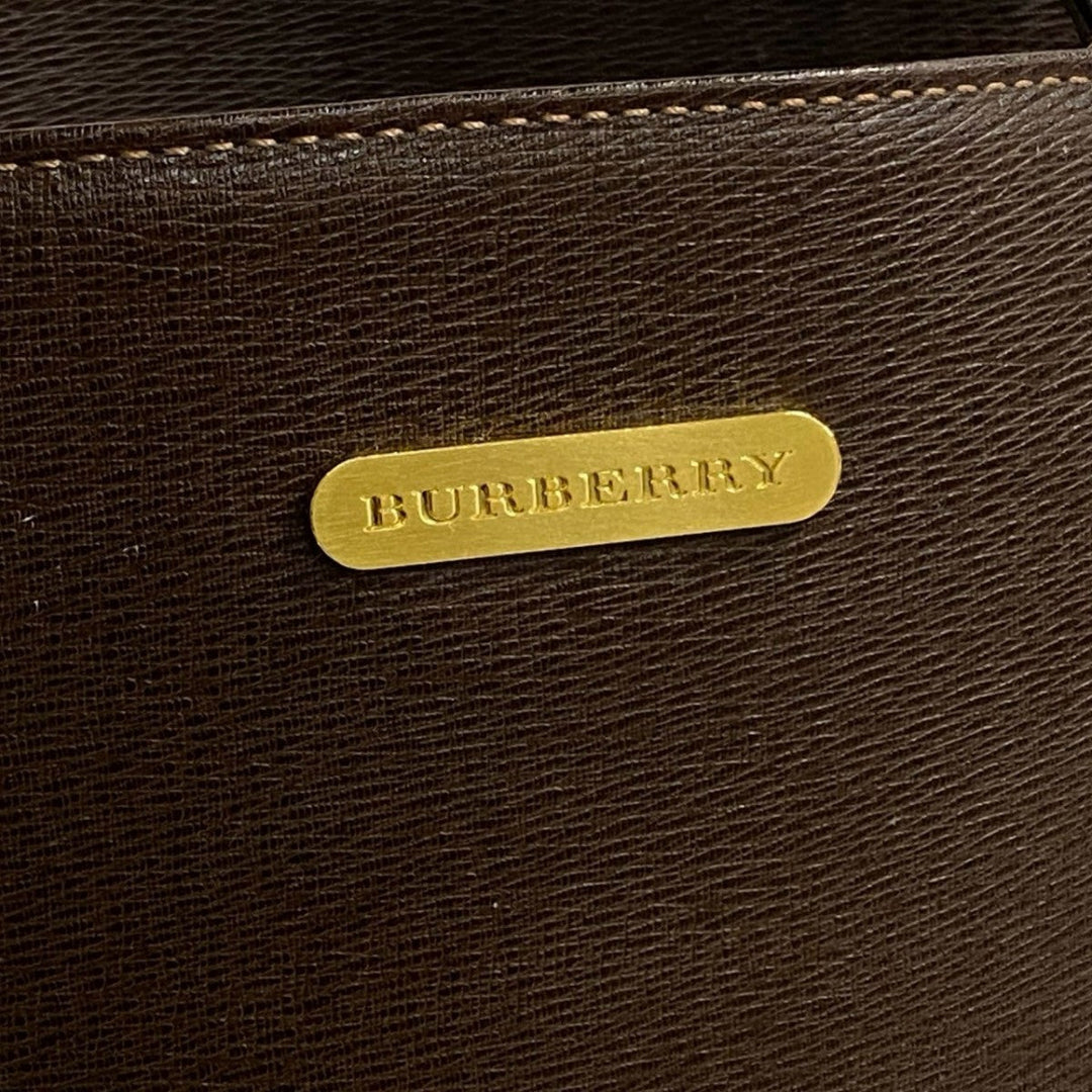 BURBERRY Handbag leather Brown