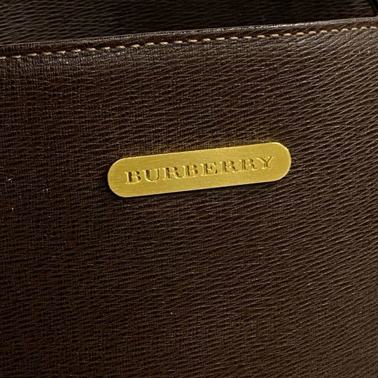 BURBERRY Handbag leather Brown