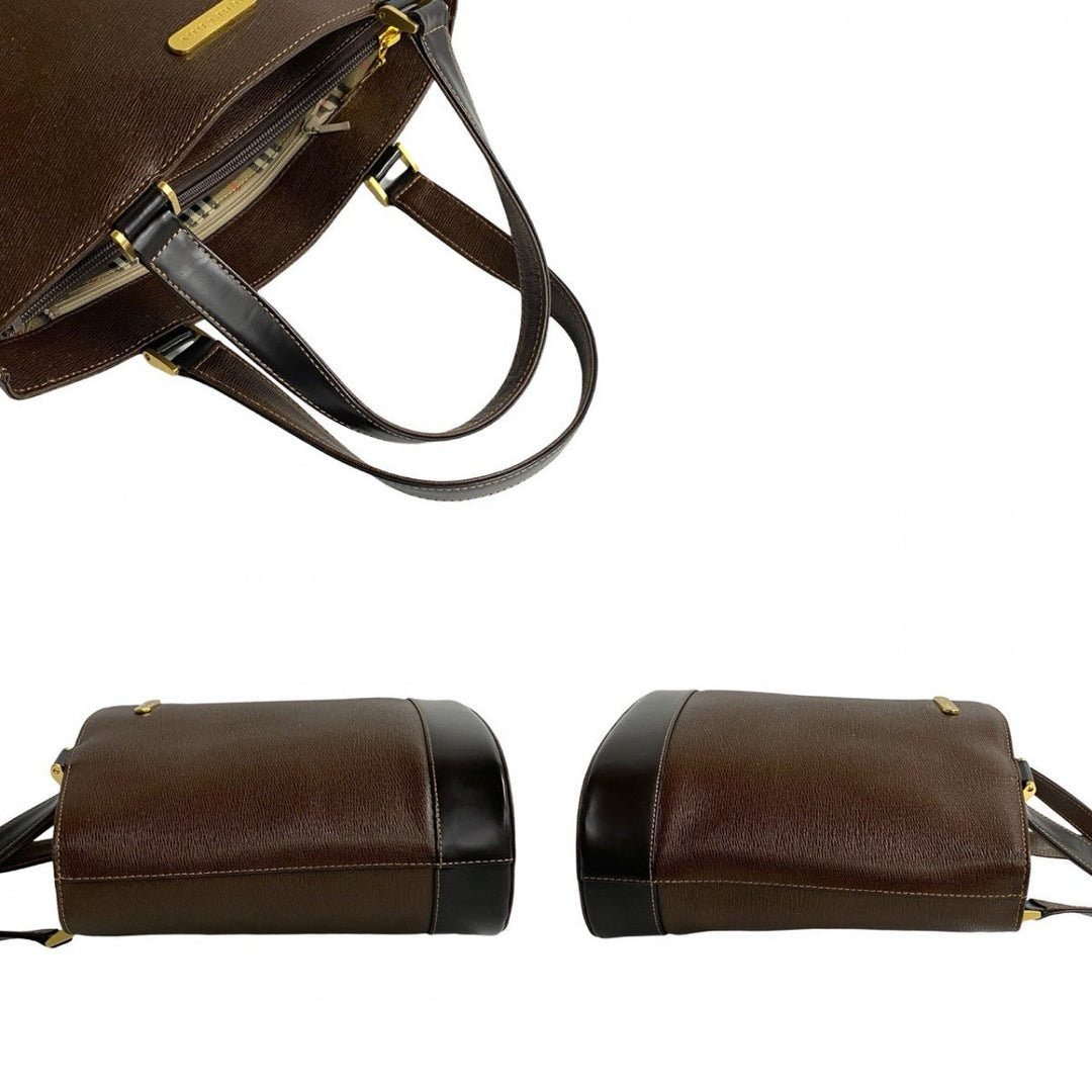 BURBERRY Handbag leather Brown