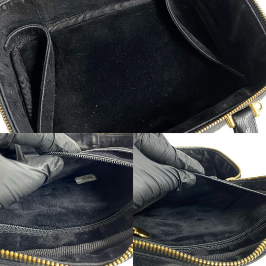 CHANEL Shoulder Bag Matt caviar skin black