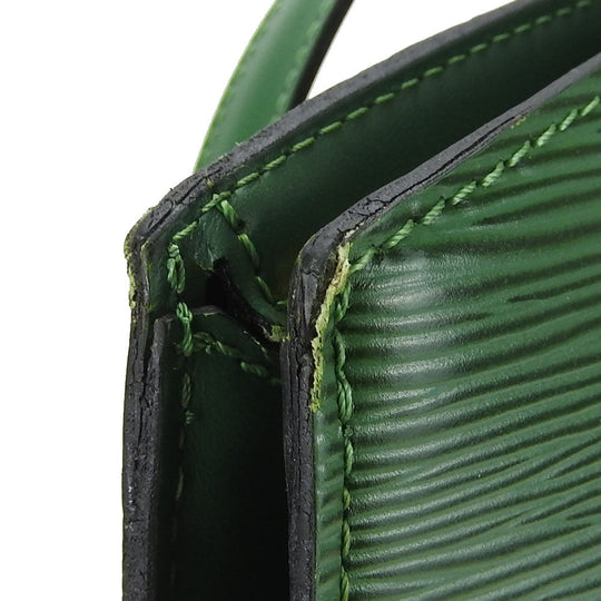 LOUIS VUITTON Tote Bag M52334 Epi Leather green Sun jack shopping Women Used Authentic