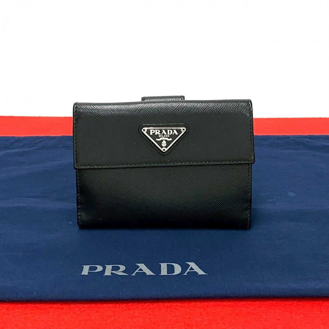 PRADA Bifold Wallet leather black