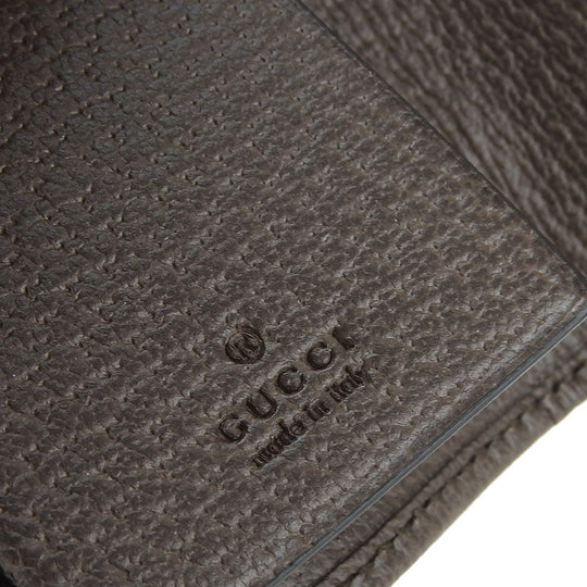 GUCCI Key case Key holder  603732 GG Supreme canvas, leather beige Off deer unisex(Unisex) Used Authentic