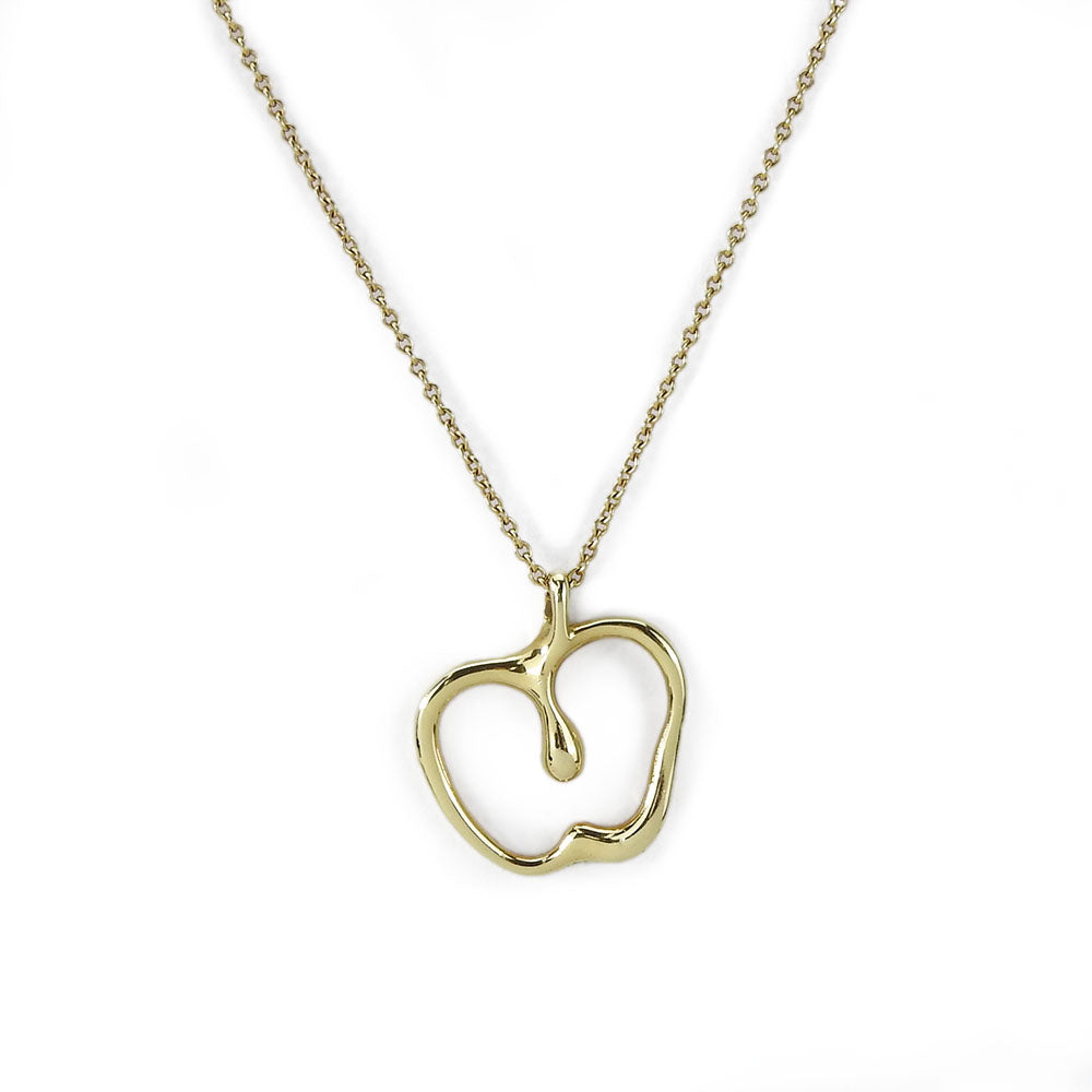 TIFFANY&Co. Necklace K18 yellow gold gold Apple Women Used Authentic