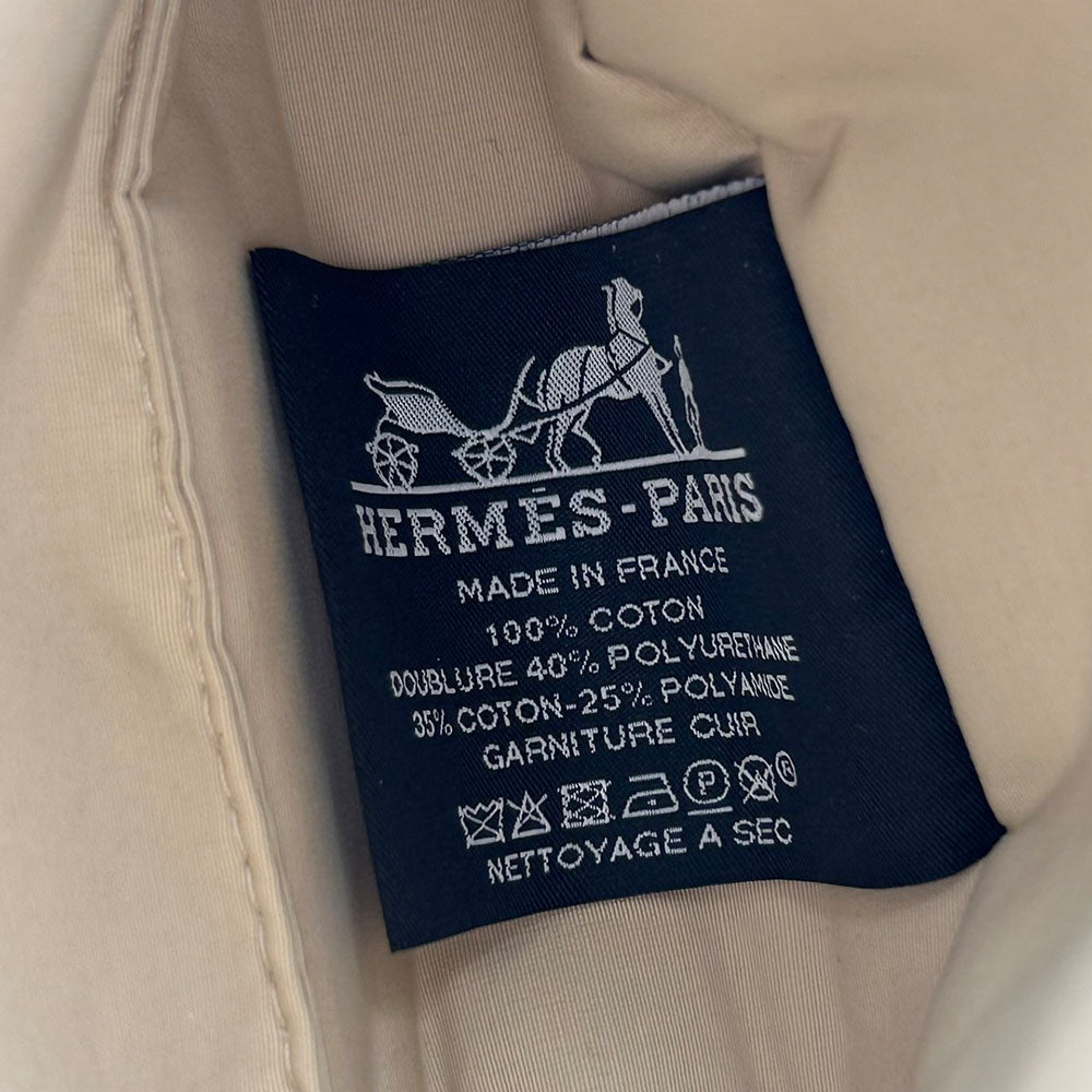 HERMES Pouch cotton ORANGE FEU Bolide Mini Mini Women Used Authentic